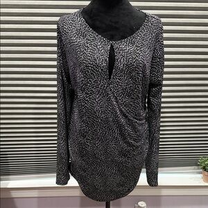 Motherhood Black and White Dotted Blouse